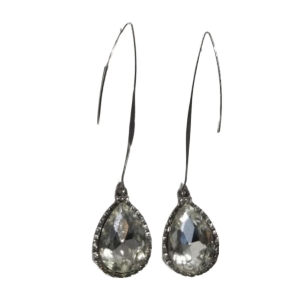 Rhinestone Long Drop Earrings Night-Out Formal Elegant Jewelry